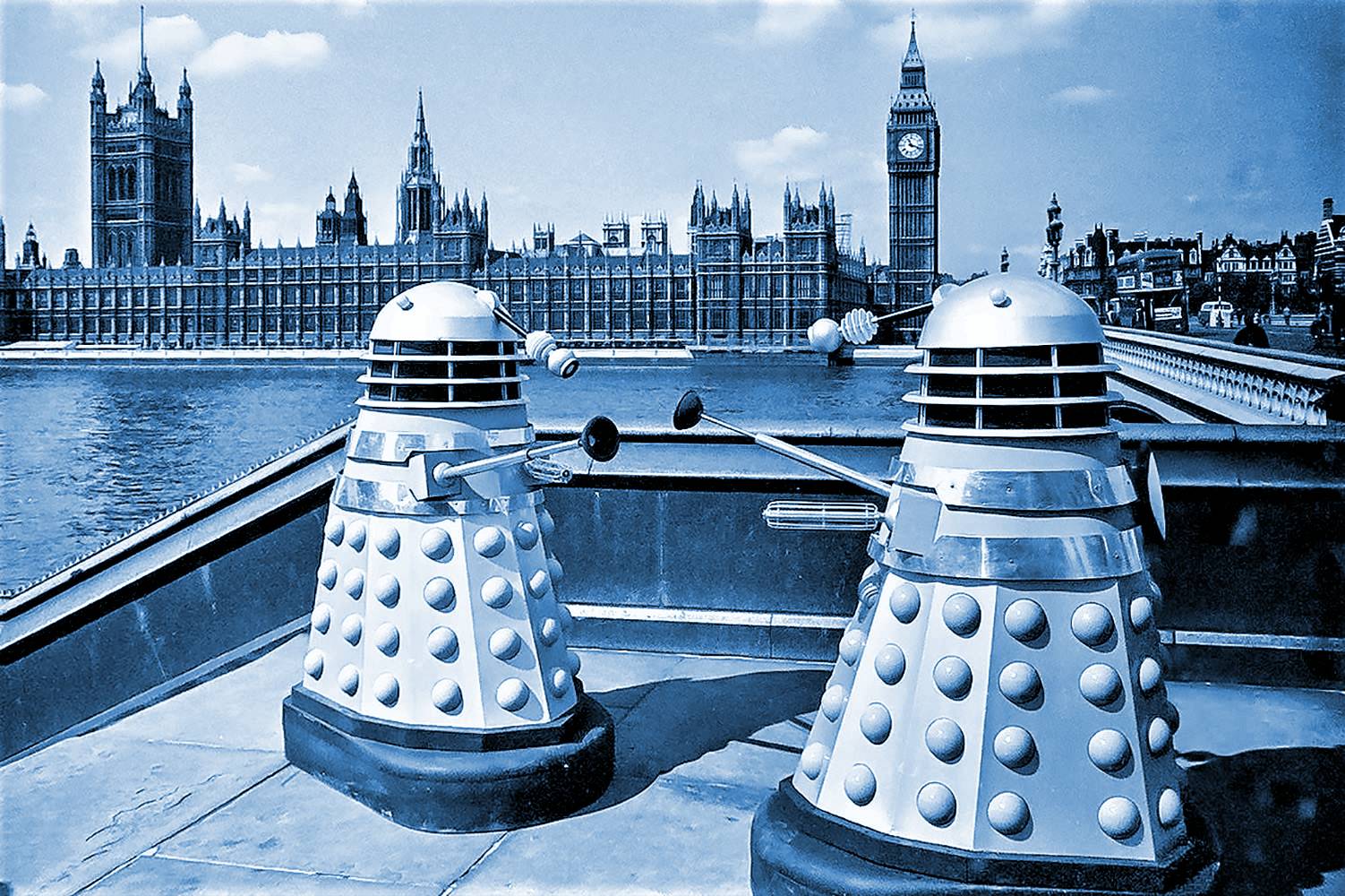 Daleks demonstrating proper social distancing.